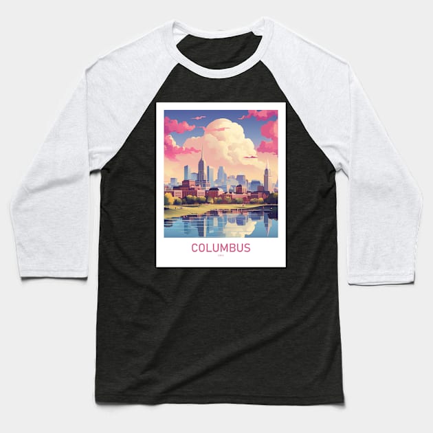 COLUMBUS Baseball T-Shirt by MarkedArtPrints